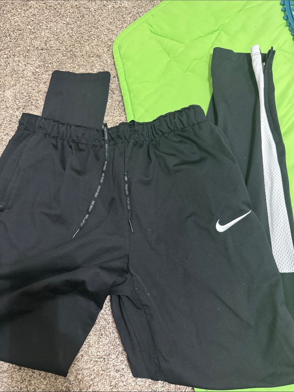 Nike Black womens Training Joggers with White Swoosh